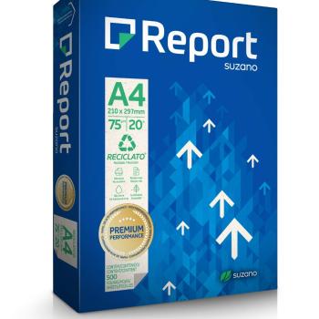 Papel Sulfite Report Premiun Reciclato A4 75g 500fhs