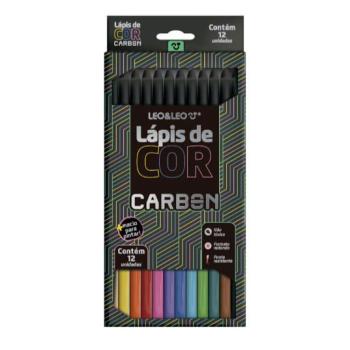 LÁPIS DE COR CARBON 12 CORES REDONDO