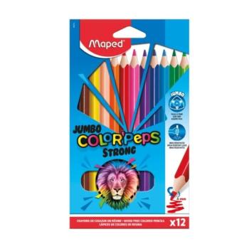 LÁPIS DE COR COLOR PEPS STRONG JUMBO 12 CORES