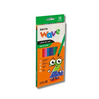 LÁPIS DE COR BAZZE WAVE SEXT REC 12 CORES