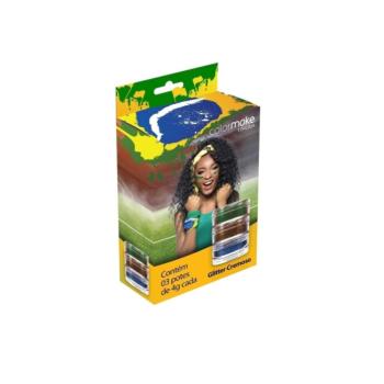 PINTURA FACILA GLITER CREMOSO AZ/AM/VD - COPA DO MUNDO