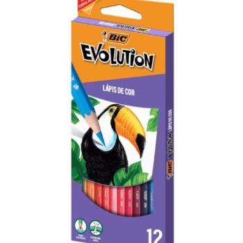 LÁPIS DE COR BIC EVOLUTION 12 CORES
