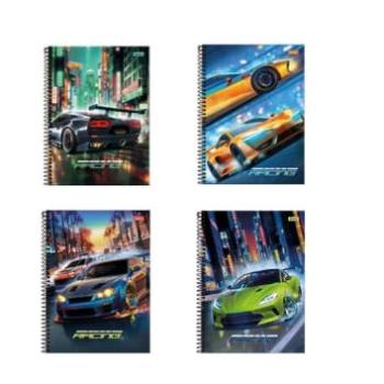 CADERNO UNIV. CD 192FLS 12x1 CROSS RACING FORONI