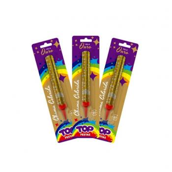 VELA TUBO OURO TOP FESTA