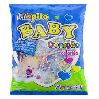 PACOTE PIRULITU BABY CORAÇÃO COLORIDO 200G