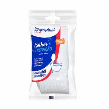 PCT COLHER DESCARTAVEL STRAWPLAST BRANCO C/UN
