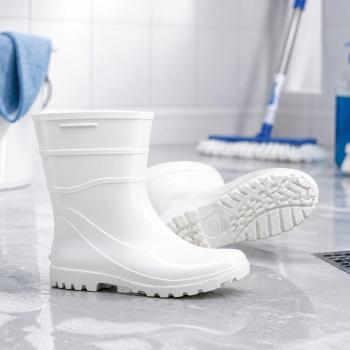 BOTA PVC BRANCA c/MÉDIO