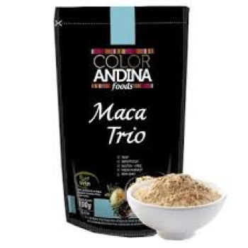 MACA PERUANA TRIO(PRETA,VERMELHA,AMARELA) 100G COLOR ANDINA