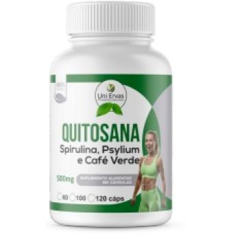 QUITOSANA+SPIRULINA+PSYLIUM+CAFE VERDE 60 CAPS UNI ERVAS