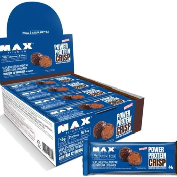 BARRA PROTEICA POWER PROTEIN CRISP 44G MAX TITANIUM