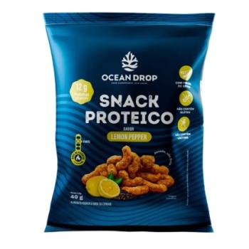 SNACK PROTEICO SABOR LEMON PEPPER PACOTE 40G OCEAN DROP
