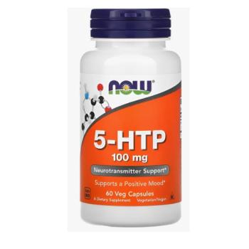 HIDROXITRIPTOFANO 5HTP 60 CAPSULAS  100MG IMPORTADO NOW