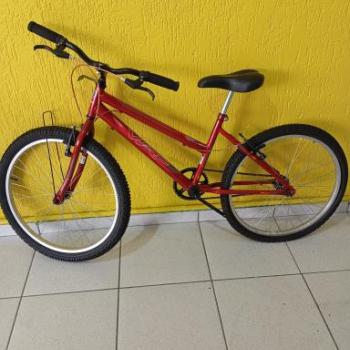 BICICLETA AÇO ARO 24 REBAIXADA COM MARCHA CEREJA