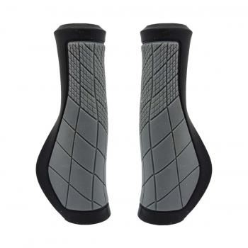 MANOPLA ELLEVEN ERGONOMICA DE BORRACHA PRETA E CINZA 136,5MM X 92MM
