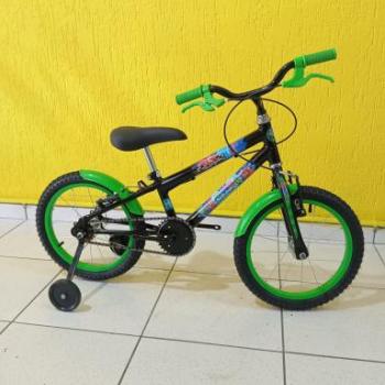 BICICLETA AÇO ARO 16 REBAIXADA PRETO