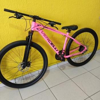 BICICLETA ALUMÍNIO ARO 29 FIRST TOUR 2.1 21 VELOCIDADES ROSA FOSCO