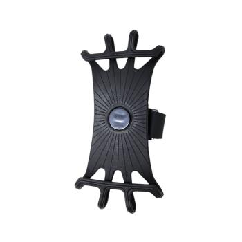 SUPORTE CELULAR SILICONE COM ABRAÇADEIRA PRETO