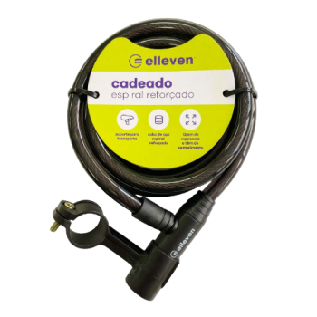 CADEADO ESPIRAL 12MMX150CM ELLEVEN
