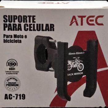 SUPORTE P/ CELULAR  ALUMINIO/AÇO ATEC AC-719