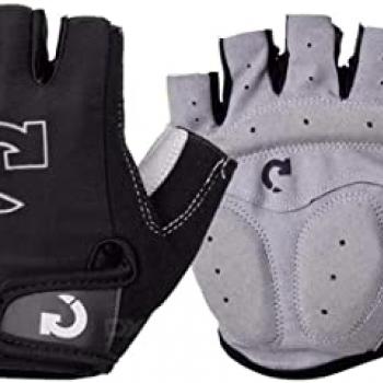 LUVA M MEIO DEDO MOKE PRETA E CINZA