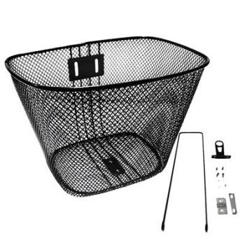 CESTA DE AÇO C/HASTE GRANDE  ARO 26 33X24X24 OXXENT PRETA