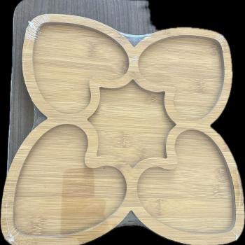 Petisqueira Madeira Detalhe Coração