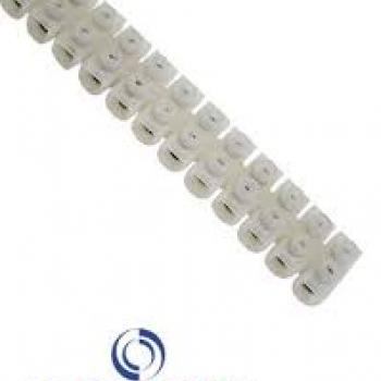 CONECTOR DE BARRA, PLASTICO PE, 16MM2 50A/380V, 12 POLOS, COR BRANCO, (1UN)
