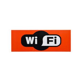 PLACA WI FI - PQ - VERMELHA - PL EM PS - 20 X 7CM - 1UN