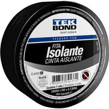 FITA ISOLOLANTE 19MMX05M PRETA USO GERAL TEKBO
