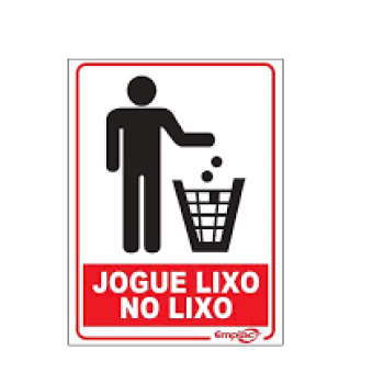 JOGUE LIXO NO LIXO - E.P.I. - PL EM PS - 20 X 15CM 1UN