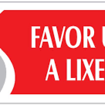 PLACA FAVOR USAR A LIXEIRA - PQ - VERMELHA - PL EM PS - 20 X 7CM - 1UN