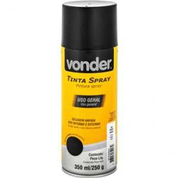 TINTA SPRAY PRETO FOSCO     350ML VONDER