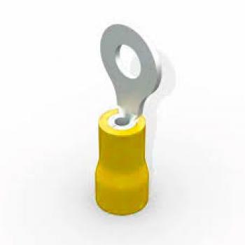 TERMINAL, COBRE ESTANHADO, ANEL M5, PRE-ISOL. NYLON, 4,06,0MM2 48A, COR AMARELO, (PCTE 100UN)