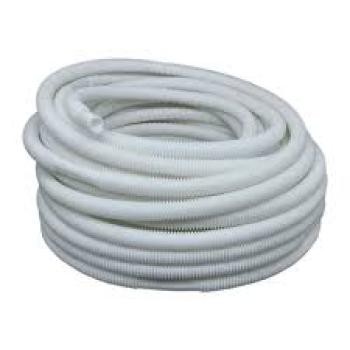 MANGUEIRA CORRUGADA BRANCA DE 1/2  CONECTOR LISO PARA DRENO AR CONDICIONADO