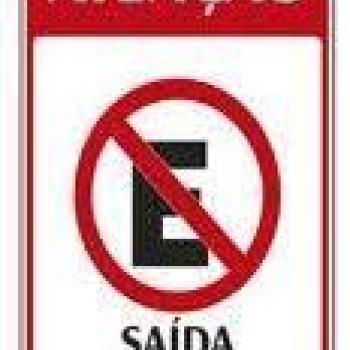 SAIDA DE VEICULOS - MX - PL EM PS - 30 X 20CM - 1UN