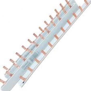 BARRAMENTO DE FASE, COBRE, 3P 63A 500V 1M, 54 PINOS, COR BRANCO, (1UN)