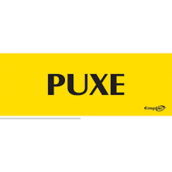 PLACA PUXE - PQ - AMARELA - PL EM PS - 20 X 7CM - 1UN