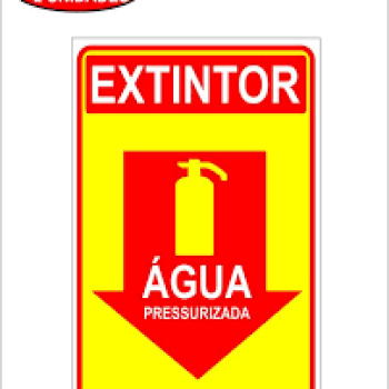 EXTINTOR DE AGUA PRESSURISADA - E.P.I. - PL EM PS - 20 X 15CM 1UN