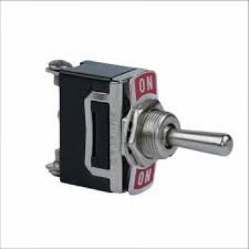 CHAVE ALAVANCA UNIPOLAR, METAL, ON/OFF/ON 15A 250VAC, COR PRETO, (1UN)