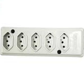 TOMADA BARRA NATICON 5TOM 2P+T FIXA S/FIO CZ