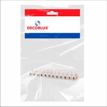 CONECTOR DE BARRA, PLASTICO PE, 6MM2 25A/380V, 12 POLOS, COR BRANCO, (BL 1UN)
