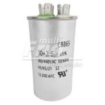 CAPACITOR - 30+2,5 UF - 380, 440V C/ TERMINAL ( ALUMINIO ) SGN CBB65