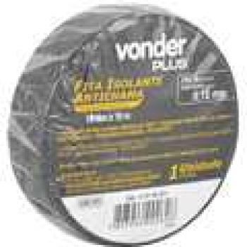 FITA ISOLANTE 19MMX20M PRETA VONDER PLUS