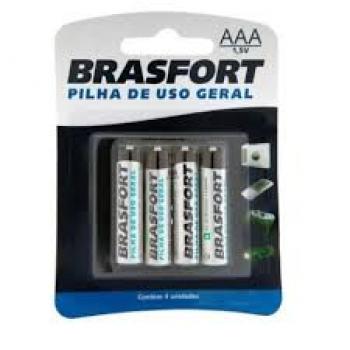 PILHA BRASFORT PALITO AAA 1,5V C/4