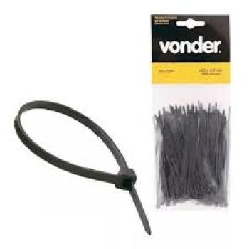 ABRACADEIRA NYLON  140X3,6 PRETA CJ C/20 VONDE