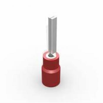 TERMINAL, COBRE ESTANHADO, PINO 23,0MM, PRE-ISOL. NYLON, 0,5-1,5MM 19A, COR VERMELHO (PCTE 10UN)