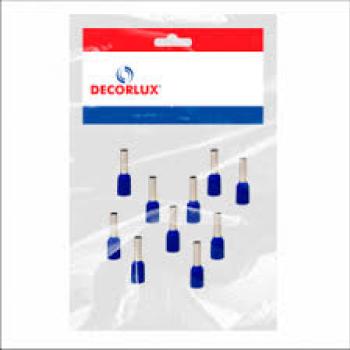 TERMINAL, COBRE ESTANHADO, ILHOS SIMPLES TUBULAR 2,5MM 21A, COR AZUL, (PCTE 10UN)