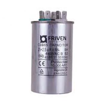 CAPACITOR 25 + 2UF 440V CBB65 - DUPLO FRIVEN