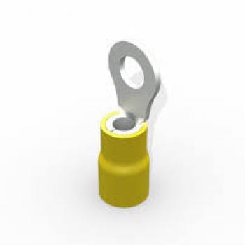 TERMINAL, COBRE ESTANHADO, ANEL M5, PRE-ISOL. NYLON, 4,0-6,0MM2 48A, COR AMARELO, (BL 10UN)