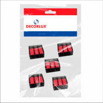 CONECTOR DE EMENDA E DERIVACAO, PLASTICO, 0,5-6MM2, 3P,40A, COR PRETO/VERMELHO, (BL 5UN)